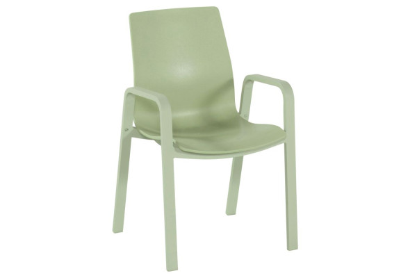 Gartenstuhl FLOW in grün aus Kunststoff
