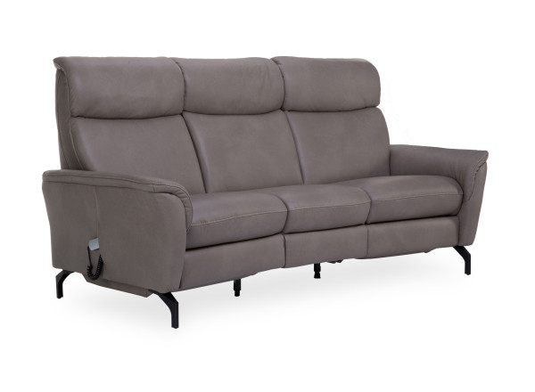 Rundsofa MONDO MENTO in Smoke aus Leder