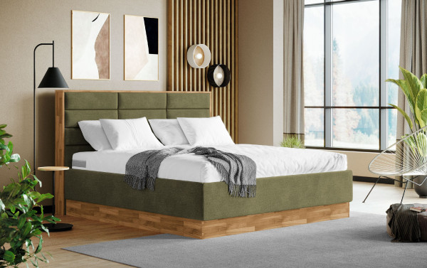 Polsterbett VALMONDO INCANA II in khaki aus Stoff