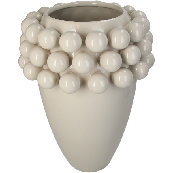 Vase BALL in Ivory aus Steingut