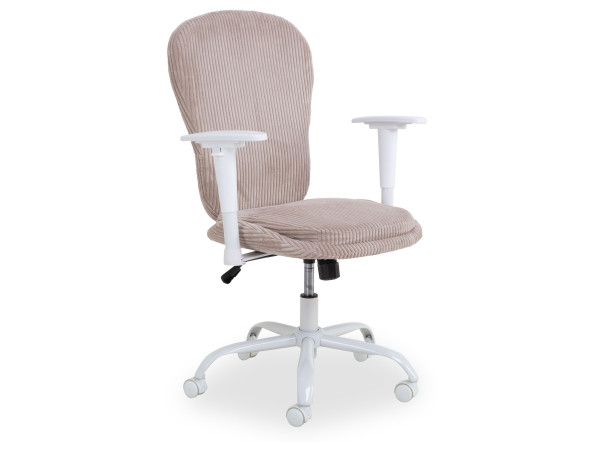 Drehstuhl KITO in creme aus Stoff