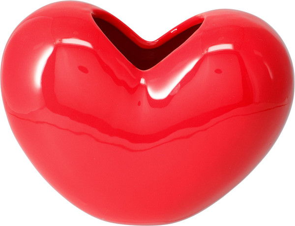 Vase HEART in rot aus Dolomit