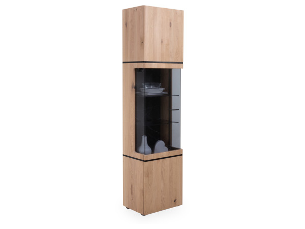 Vitrine HARPER WORKSOP in Wildeiche aus Massivholz