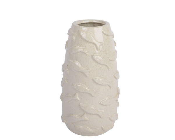 Vase in weiß aus Porzellan