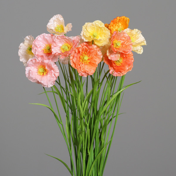 Kunstblume MOHN in mehrfarbig aus Kunststoff