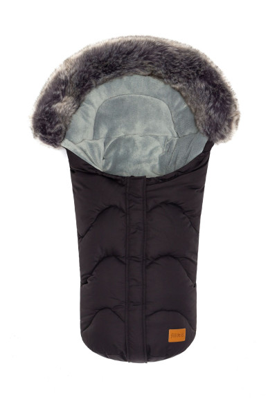 Winterfußsack LHOTSE in schwarz aus Stoff