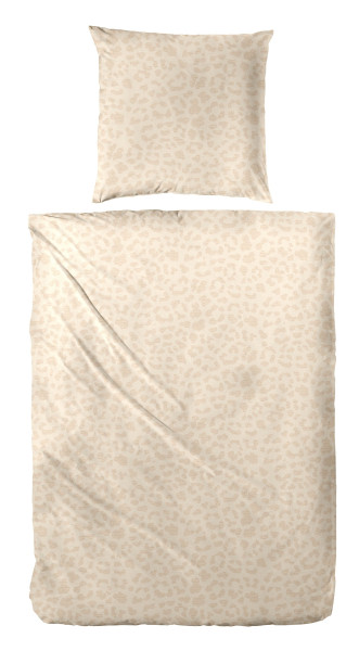 Bettwäsche LEO in beige aus Baumwolle