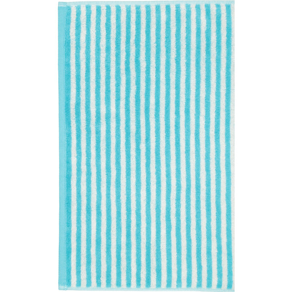 Handtuch CAMPUS Ringel in türkis aus Baumwolle