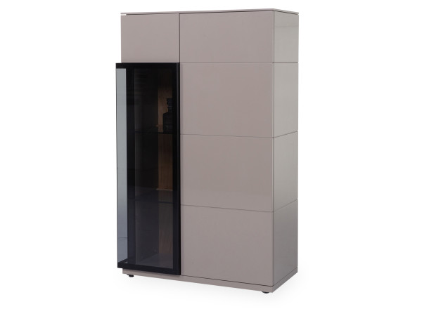 Highboard Rolf Weber ALTENA in taupe aus Lack Hochglanz