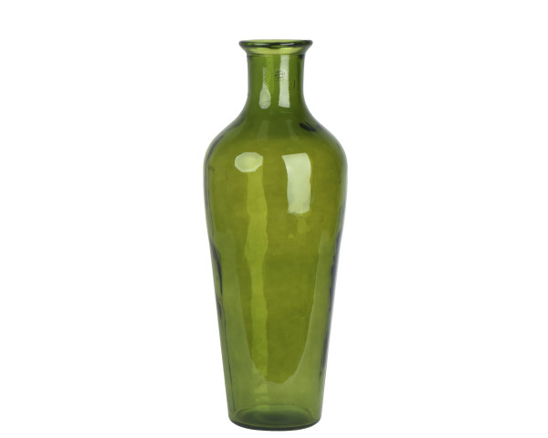 Vase in grün aus Glas