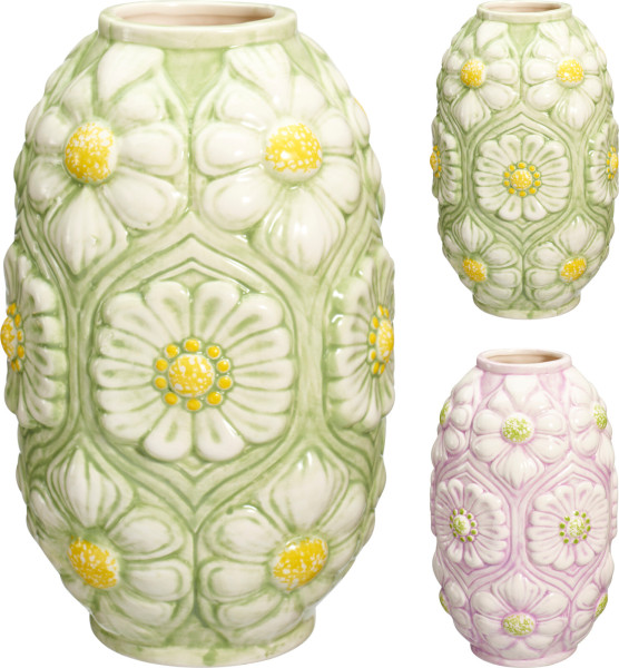 Vase FLOWER in bunt aus Dolomit