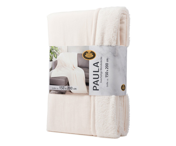 Decke PAULA weiß in weiß aus Polyester