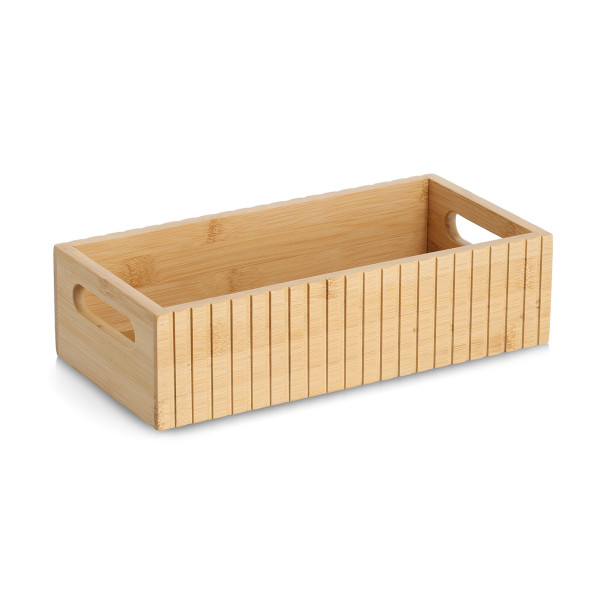 Aufbewahrungsbox STRIPES in natur aus Bambus