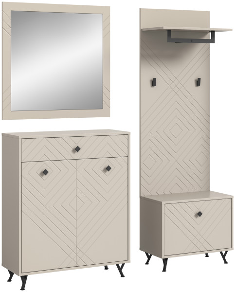 Garderobe NOTES in sand aus Dekor