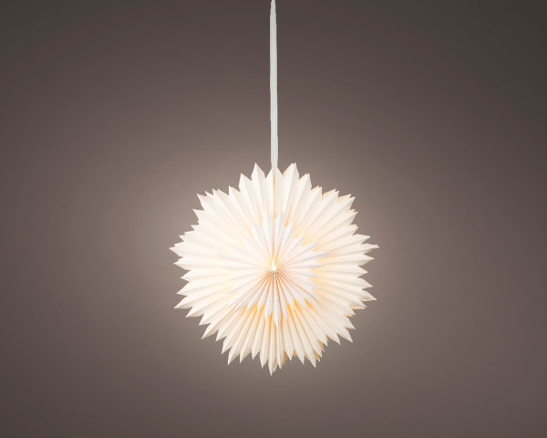 Papierstern LED STAR in weiß aus Papier