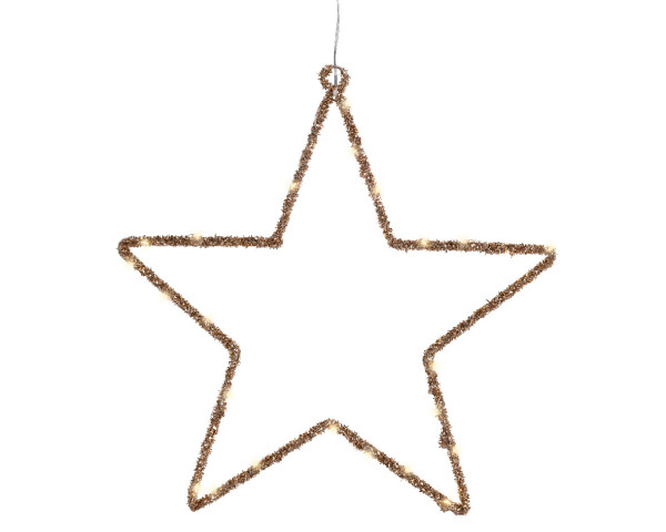 Dekoobjekt LED STERN gold in goldfarben aus Metall