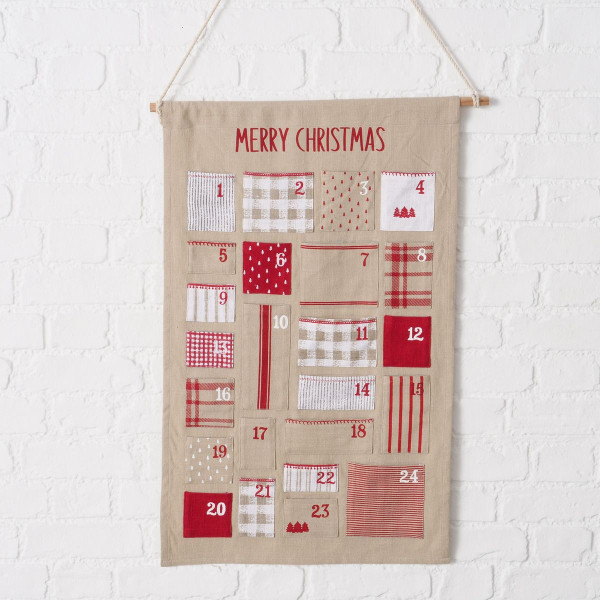 Adventkalender KAISTA in mehrfarbig aus Baumwolle