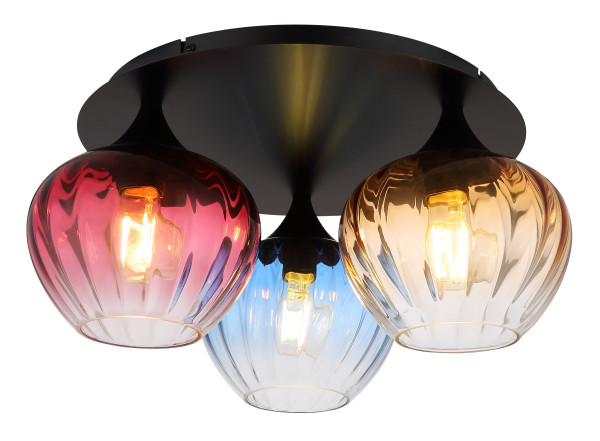 Deckenleuchte SANDER in schwarz aus Metall