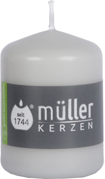 Stumpenkerze STONE in stone aus Wachs