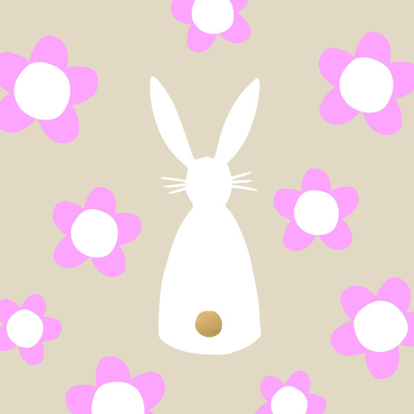 Servietten FLOWER BUNNY in bunt aus Papier