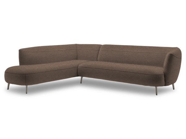 Polsterecke ROLF BENZ ELVA in braun aus Stoff