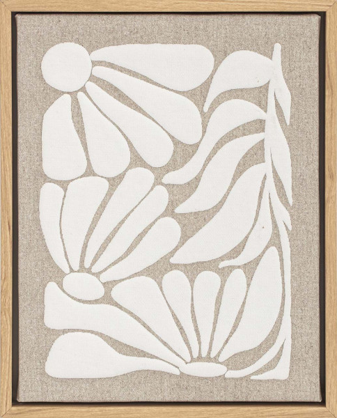 Wandbild WHITE FLOWER NAP in bunt aus Holz