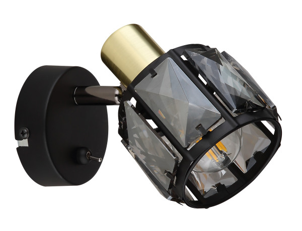 Wandspot INDIANA in schwarz aus Metall