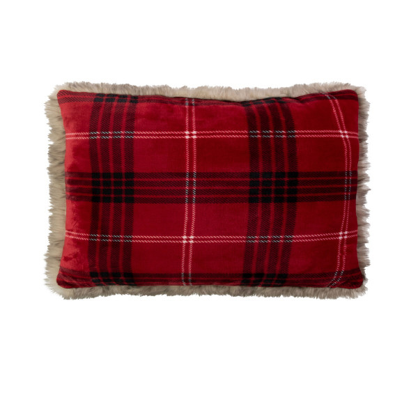 Kissen CUSHION KAROT in rot aus Polyester