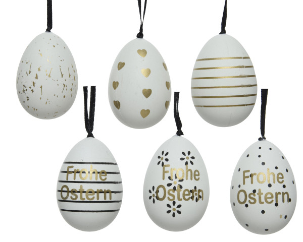 Dekoeier FROHE OSTERN in mehrfarbig aus Kunststoff