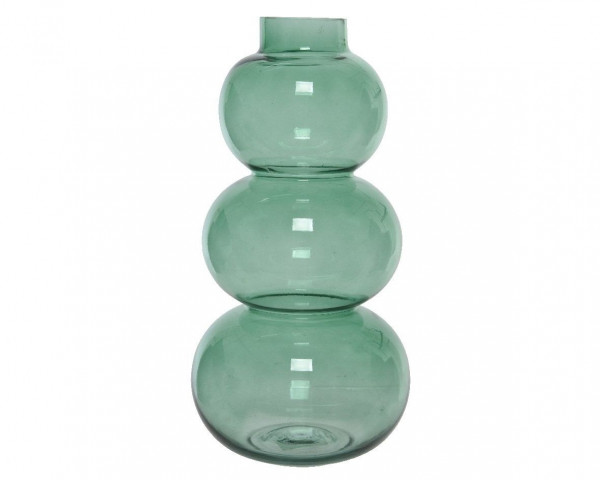 Vase in grün aus Glas