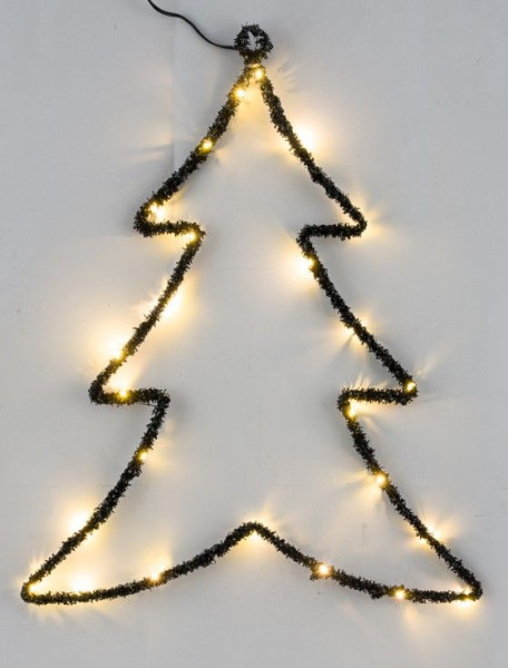 Tanne LED in schwarz aus Metall