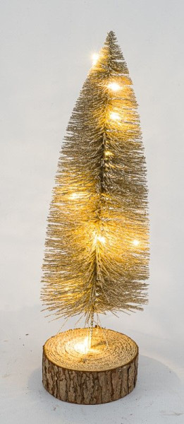 Weihnachtsbaum DRAHT LED in goldfarben aus Kunststoff