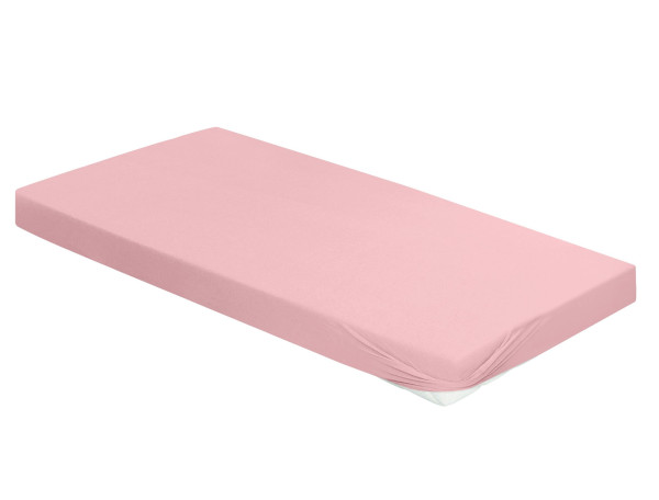 Spannbettlaken JUPITER Jersey in rose aus Baumwolle
