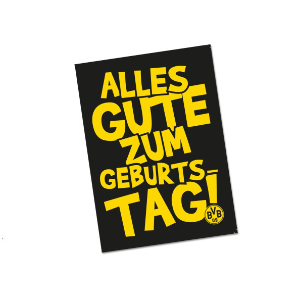 Geburtstagskarte BVB in mehrfarbig aus Papier