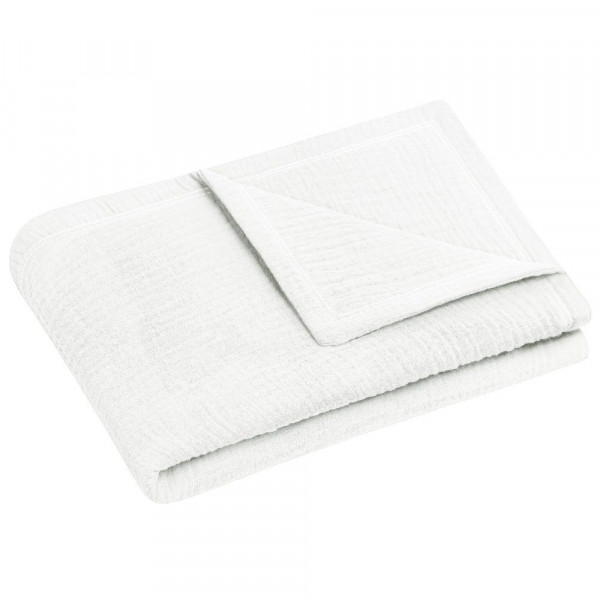 Kuscheldecke MUSSELIN in Ivory aus Stoff