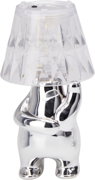 Tischleuchte LED BODY in silberfarben aus Kunststoff