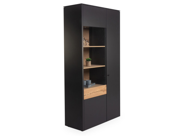 Vitrine VENJAKOB GAME in anthrazit aus Lack