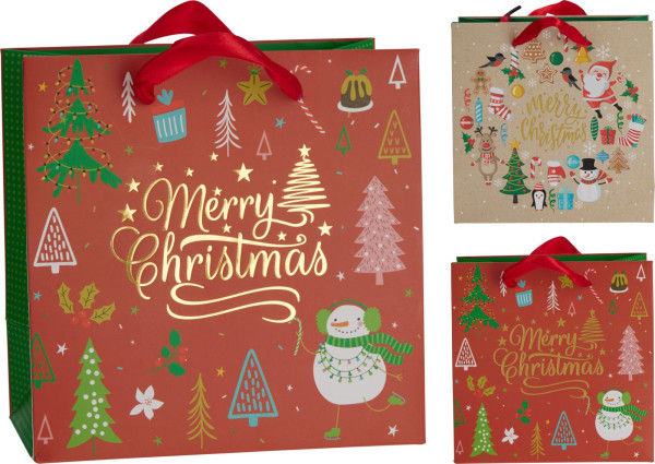 Geschenktasche in mehrfarbig aus Papier