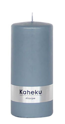 Kerze POWDER in taubenblau aus Wachs
