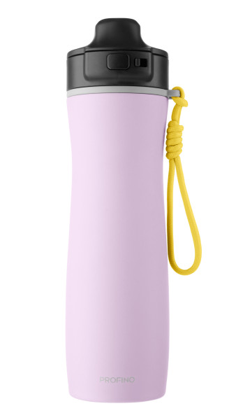 Trinkflasche PROFINO Active in lila aus Metall