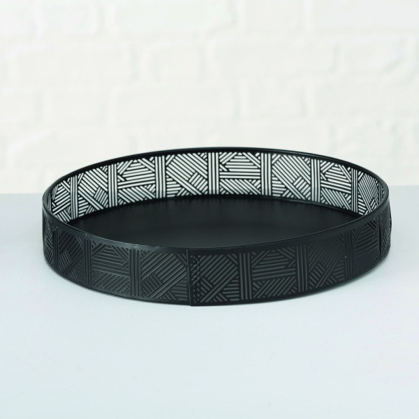 Tablett SOLVEIG in schwarz aus Eisen