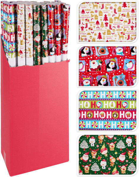 Geschenkpapier X-MAS in mehrfarbig aus Papier