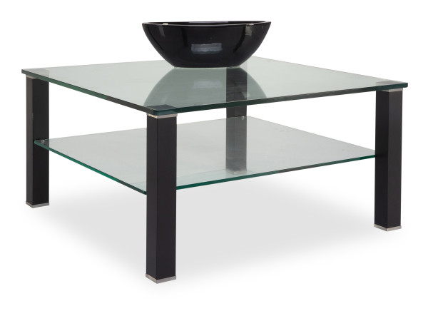 Couchtisch MONDO VARESE QUADRO in schwarz aus Glas
