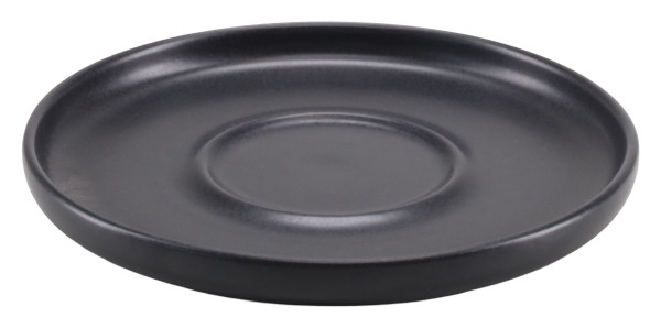 Kaffeeuntertasse UNO in schwarz aus Steinzeug