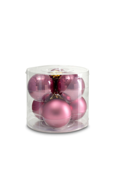 Weihnachtskugel-Box VINTAGEROSA in rose aus Glas