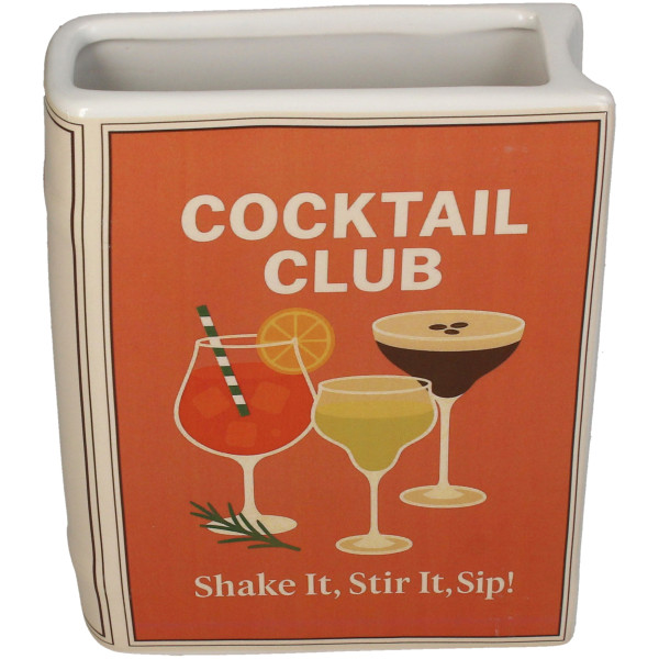 Vase BOOK COCKTAIL in orange aus Dolomit