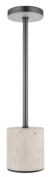 Tischleuchte POLINA in grau aus Stein