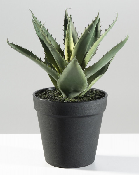 Kunstpflanze ALOE in grün aus Kunststoff