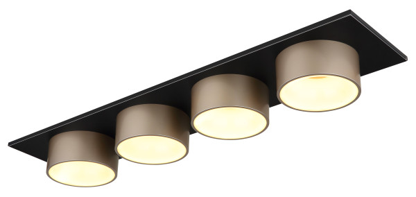 Deckenleuchte RAYMOND in schwarz aus Kunststoff