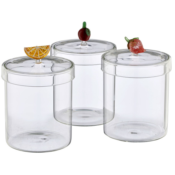 Vorratsdose SUNSHINE in bunt aus Glas